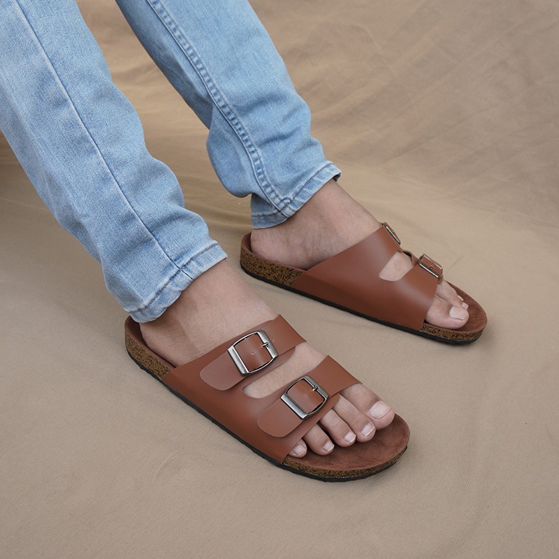 COD!! Sendal Pria Selop Walkers Gesper2 Tan Sandal Slip On Sandal Slide Selop Tali Laki Dewasa