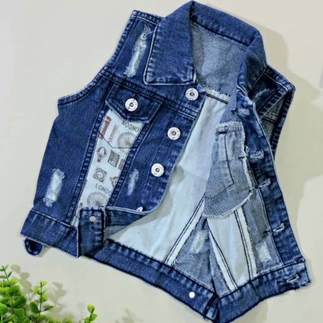 ZV90 - LONDON JEANS VEST (PREMIUM INDO BRAND)