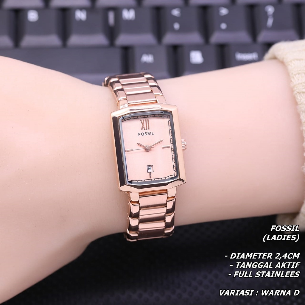 JAM TANGAN WANITA FASHION RANTAI BODY SEGI TANGGAL AKTIF