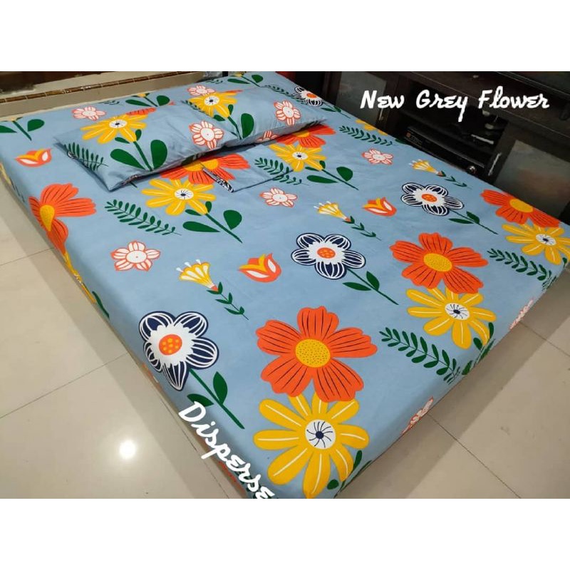Sprei New Grey Flower