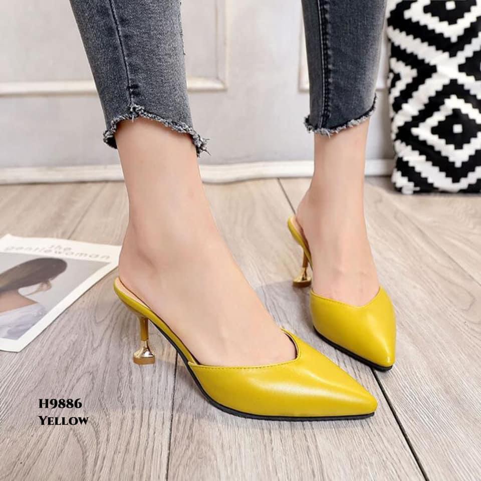 RESTOCK WYN HIGH HEELS SELOP FASHION WANITA KOREA H9886