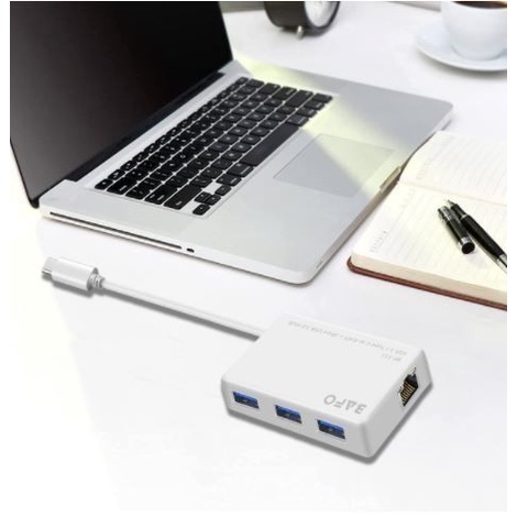 Bafo USB Type C SC To Gigabit LAN + USB HUB 3Port USB 3.0 - BF-333