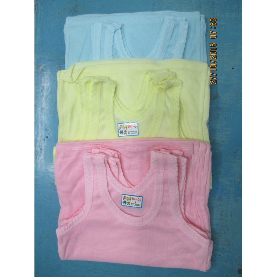 SINGLET WARNA DAICY UKURAN   L isi 12 pcs