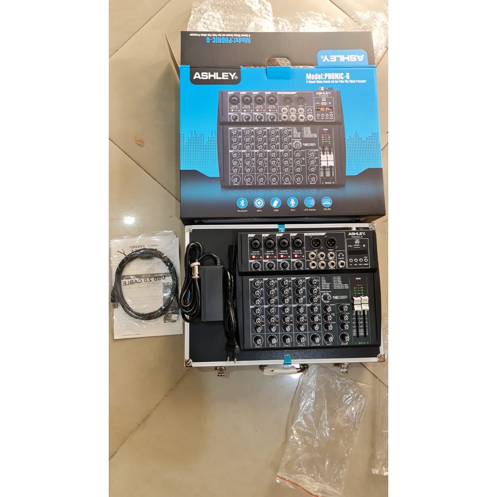 Mixer Ashley Phonic 6 - 6 Channel Free Koper Original free kabel ke comp