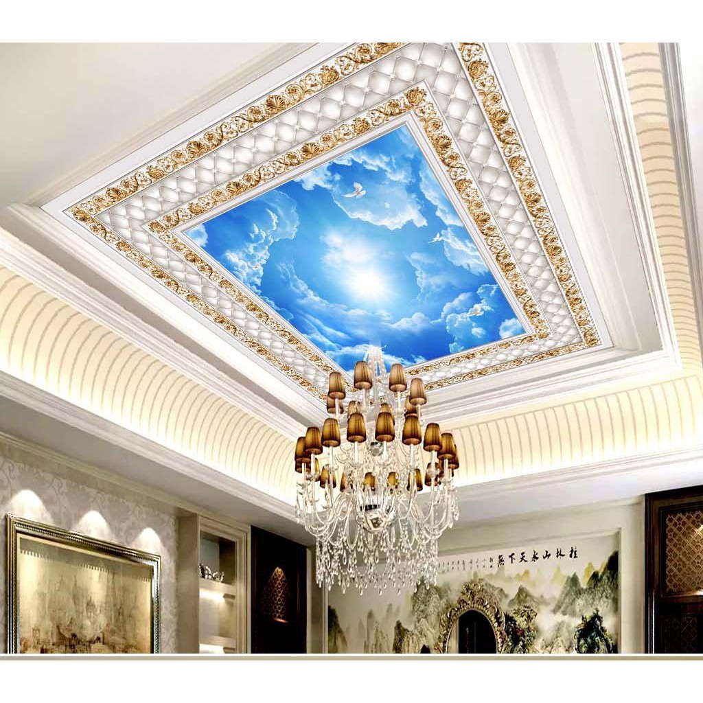 Wallpaper Plafon Angit Awan Biru