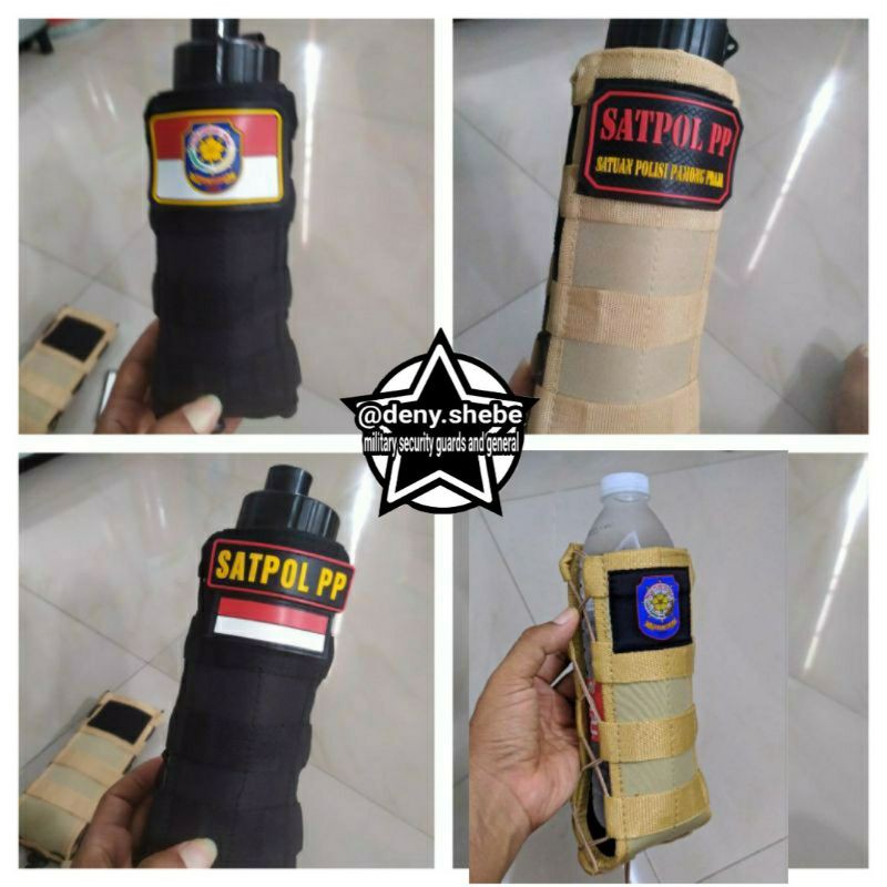 Tempat air mineral dan baret logo pol pp