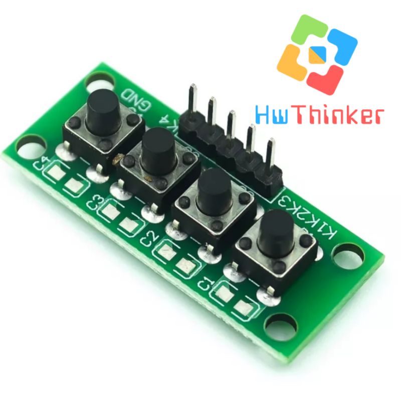 Modul Push Button 1x4 Keypad Tombol for Tester Arduino Raspberry