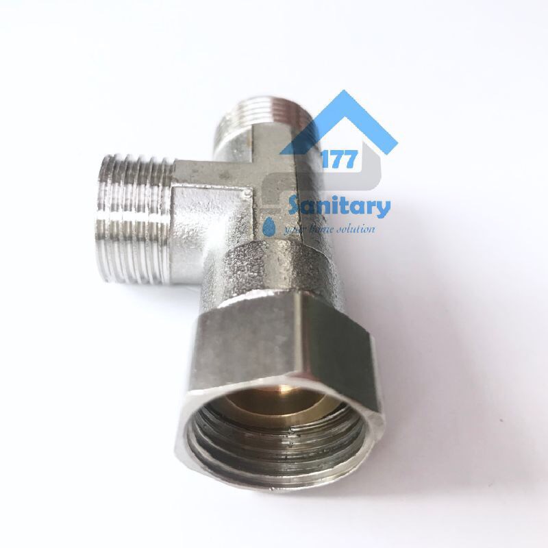 Nepel T Stainless 304 RING Uk 0.5 Inch AP-Nepel Tee Kran T Fitting Mur Mor Sambungan Kran Shower adapeter valve kloset closet /X37