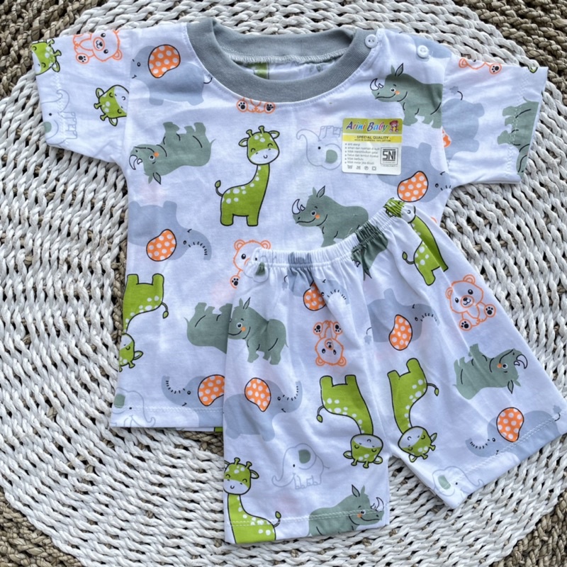 Setelan Panjang Baju Bayi Oblong Panjang Bayi Piayama Bayi Baju kancing Pundak Bayi Setelan Pendek Bayi Oblong Pendek Bayi DNW BABY