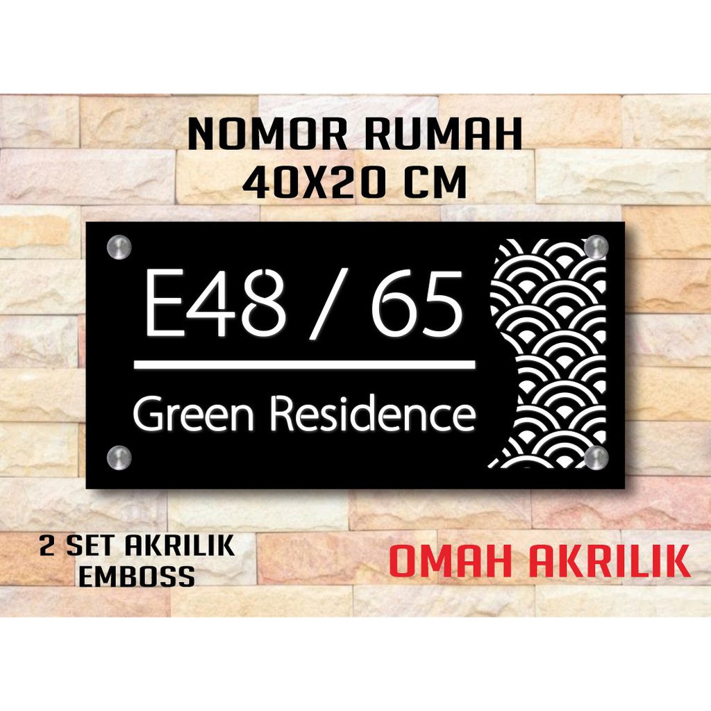 

Papan Alamat & Nomor Rumah - Acrylic - unik