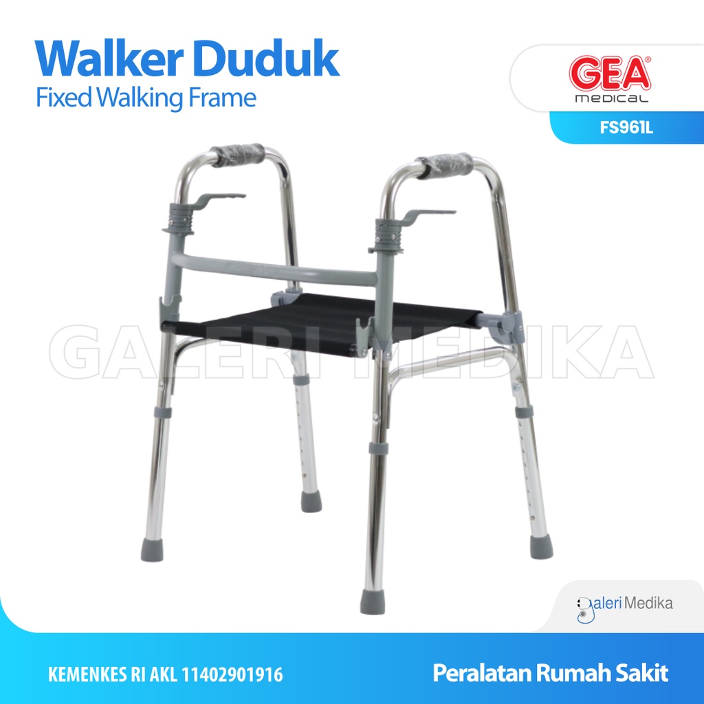 Walker Duduk GEA FS961L / FS-961L / FS 961 L Alat Bantu Jalan Orang Tua