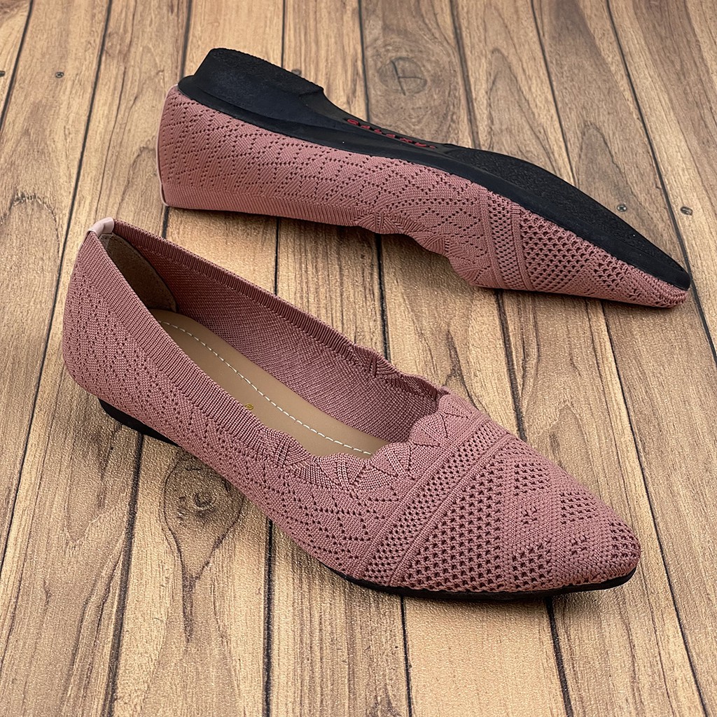 Sepatu Flat Wanita Rajut Import LC11 - Clarenzo