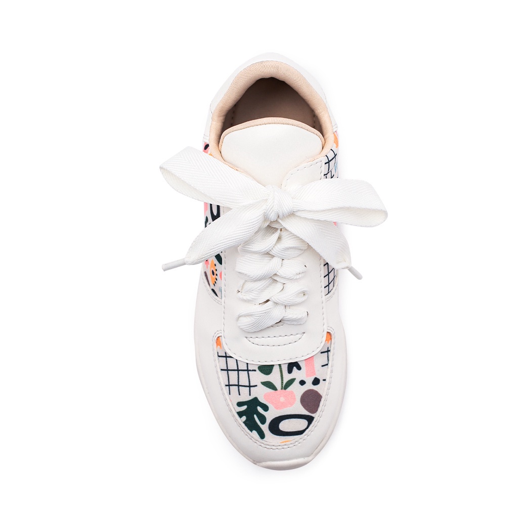 KHK by Khakikakiku Sasha Botanical White Sneakers