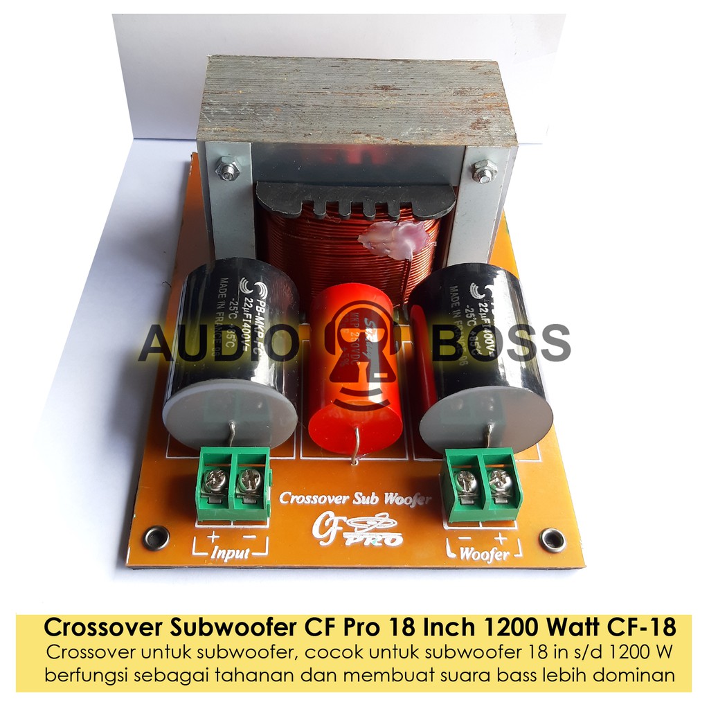 Crossover Pasif Subwoofer Bass 18 Inch CF Pro 1200 Watt CF-18