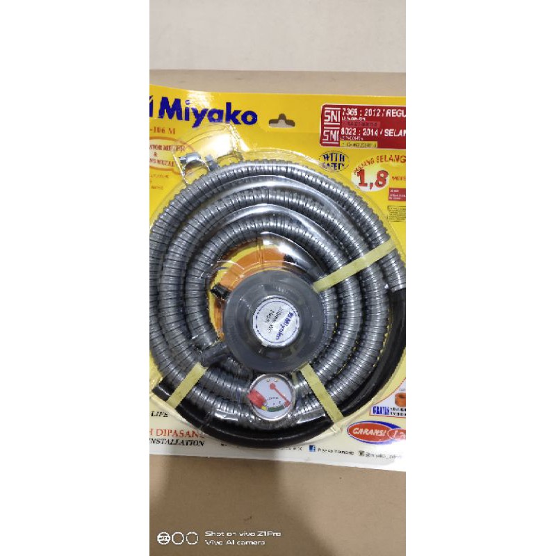 Selang dan Regulatornya Gas Miyako