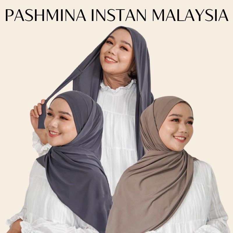 EB Pashmina Instan Malay Bahan Ceruty Babydoll Premium