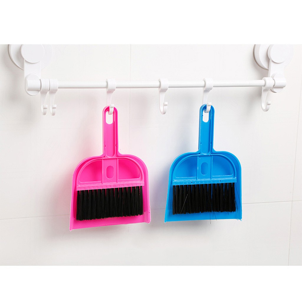 HOVELSHOP Sapu Dan Serokan Mini Dustpan Set Warna Warni