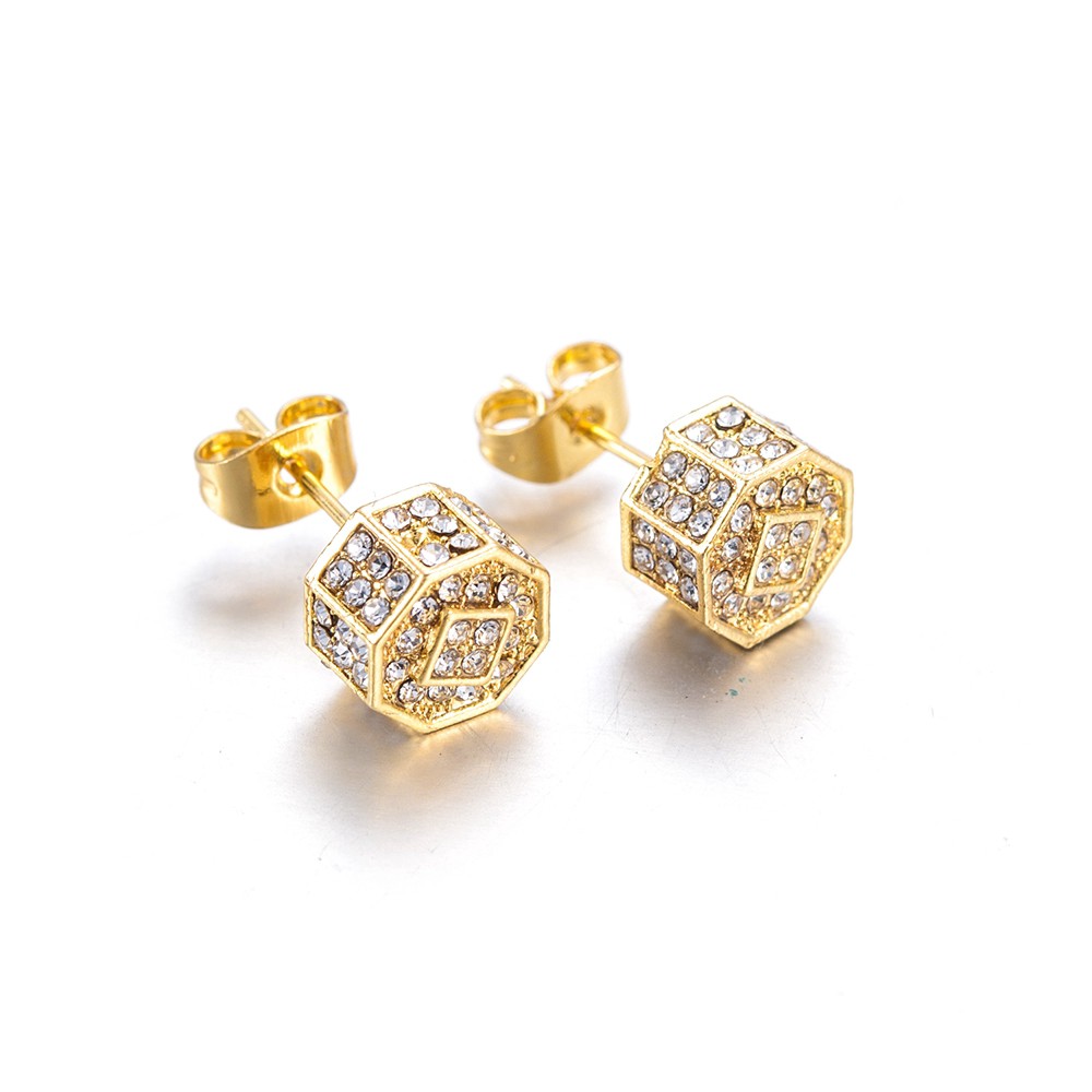 ANTING  CUTIE Anting Giwang Gaya Punk dengan Berlian Imitasi untuk Wanita