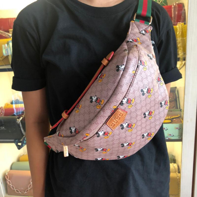 [COD] Waistbag Gucci x mickey Import