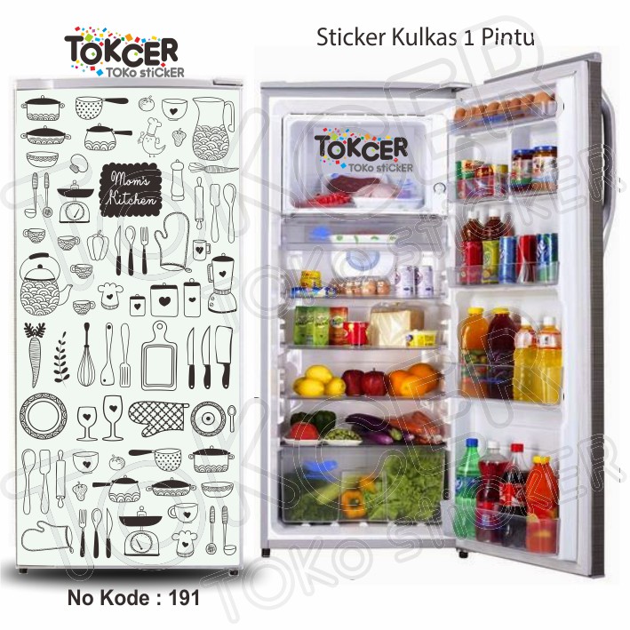 Stiker Kulkas 1 Pintu MOM's Kitchen