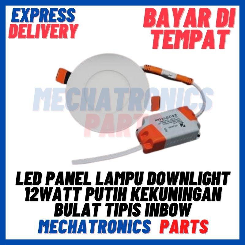 [DSP-9187] LED PANEL LAMPU DOWNLIGHT 12WATT PUTIH KEKUNINGAN BULAT TIPIS INBOW