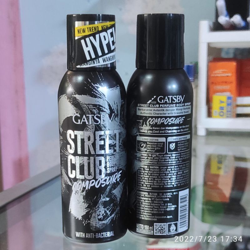 Gatsby Perfume Body Spray Street Club Composure 150ml Parfum Pria Original