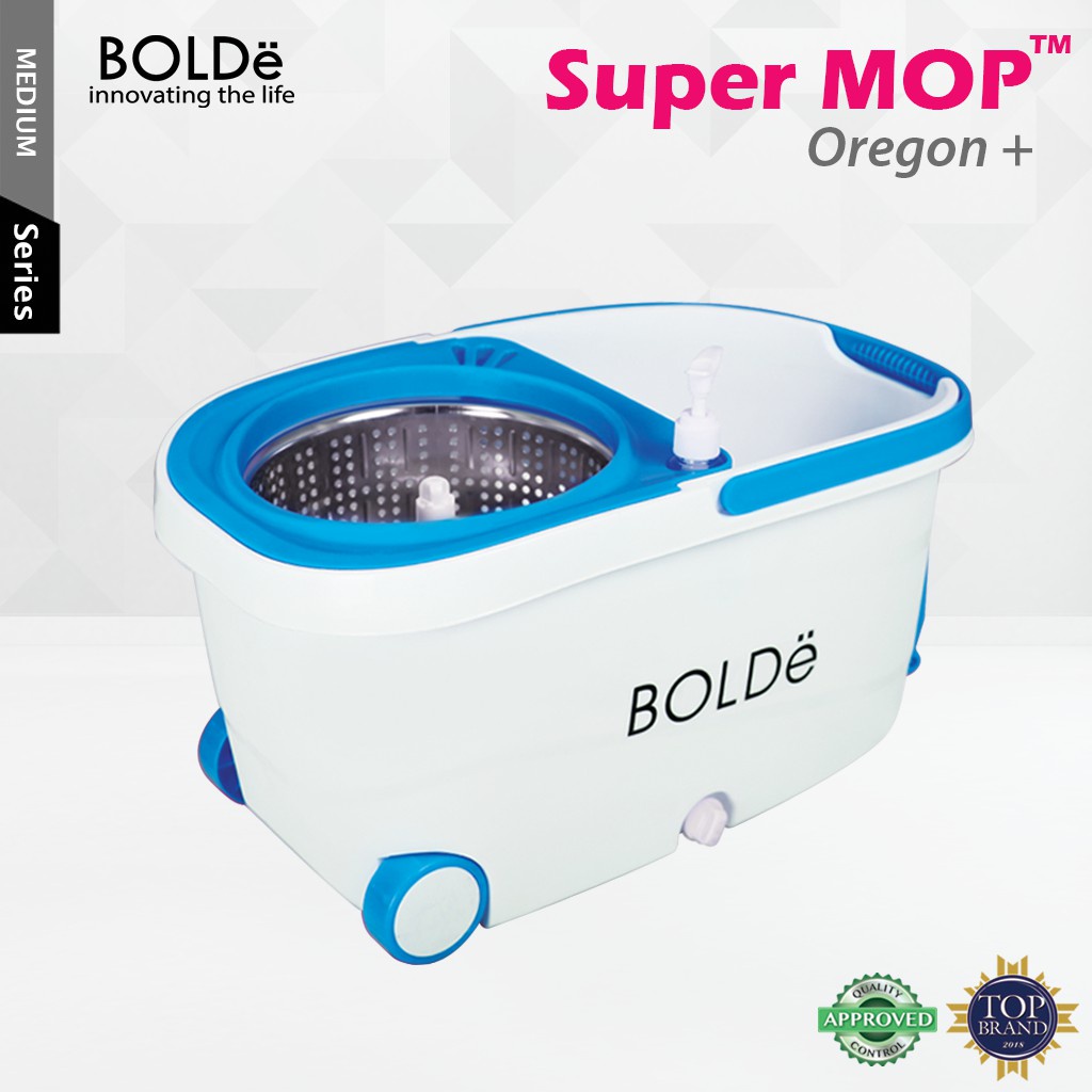 BOLDe Super Mop Oregon Alat Pel Lantai BONUS Refill Kain Pel Microfiber