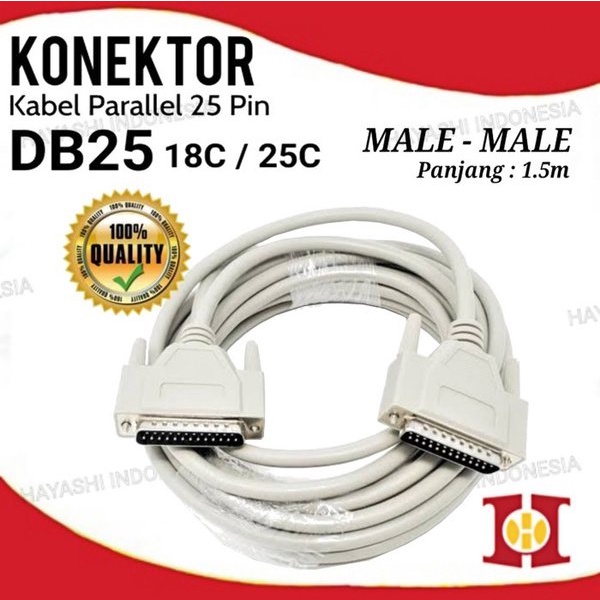 Kabel Cable LPT Printer Paralel Serial DB25 25C Epson LX300 LX300