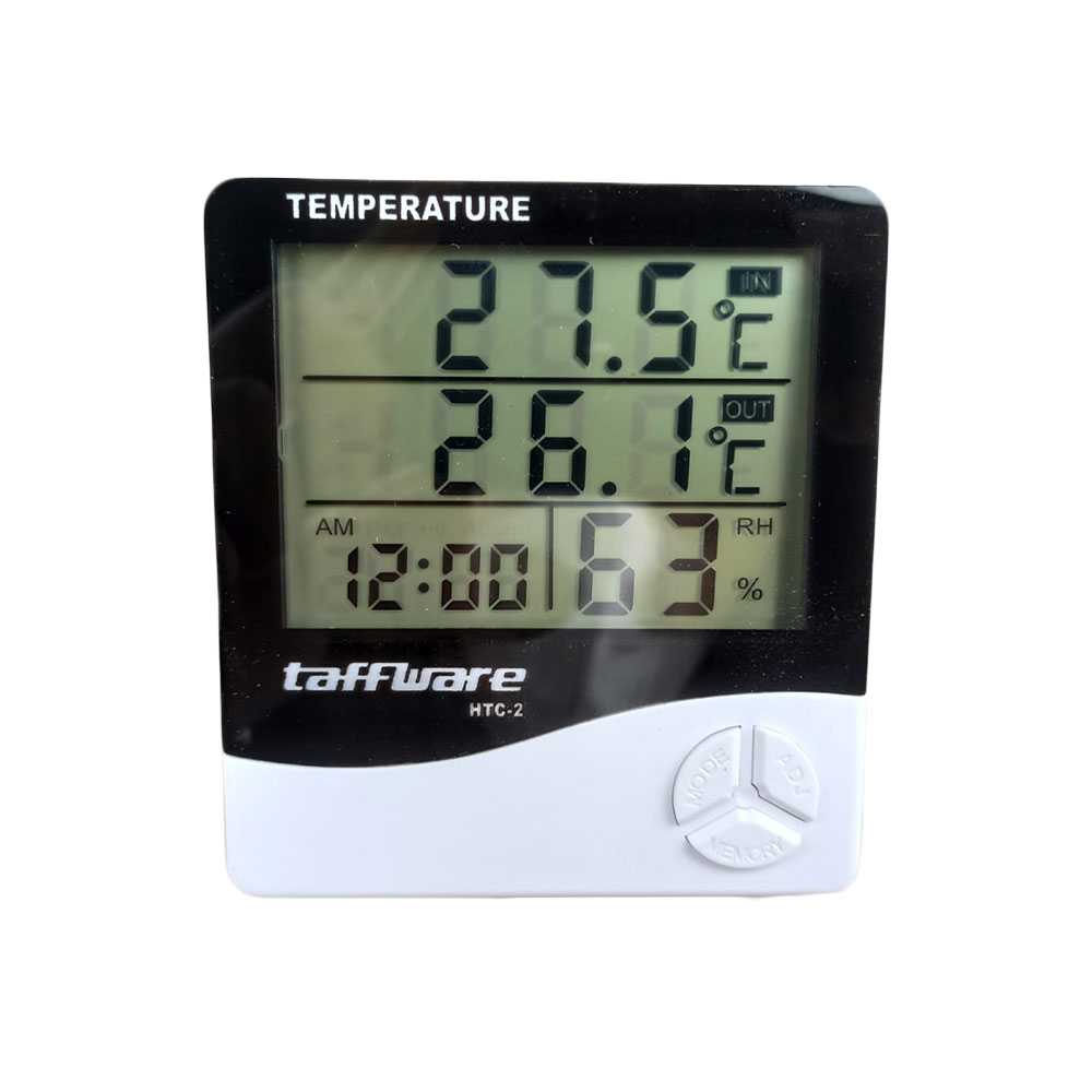 Digital Temperature Humidity Meter Clock Alarm Calender HTC-