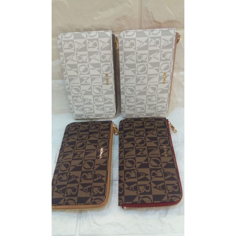 dompet wanita bonia monogram card original