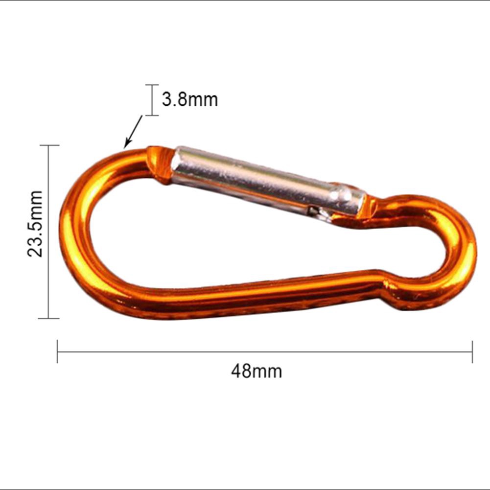 5 Pcs Gantungan Kunci Carabiner Bahan Stainless Steel Untuk Climbing Camping Hiking Outdoor