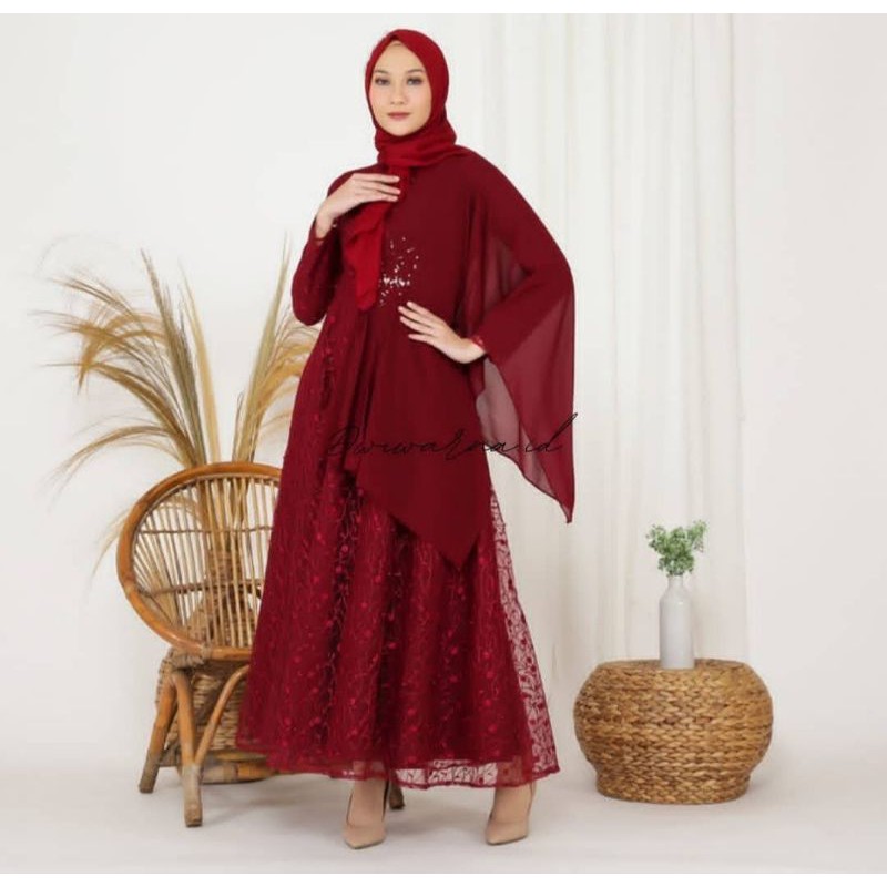 SALMA DRESS // BAJU MUSLIMAH - BAJU PESTA - GAUN PESTA - GAUN MUSLIMAH - BAJU WANITA - GAMIS BRUKAT - BAJU BRUKAT