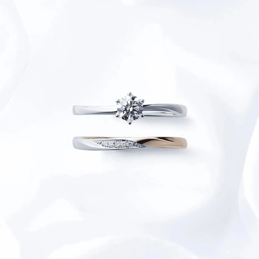 Cincin Couple Emas Berlian Eropa Asli ORI 100% Kawin Nikah Tunangan Pernikahan Wedding Pria Wanita