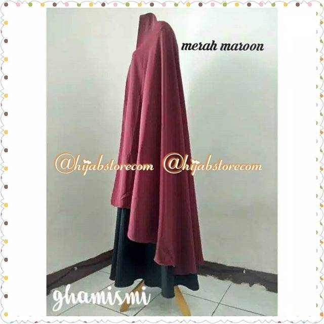 Khimar jumbo sebetis semata kaki / khimar jumbo non pet yah bukan pet antem / khimar jumbo syari