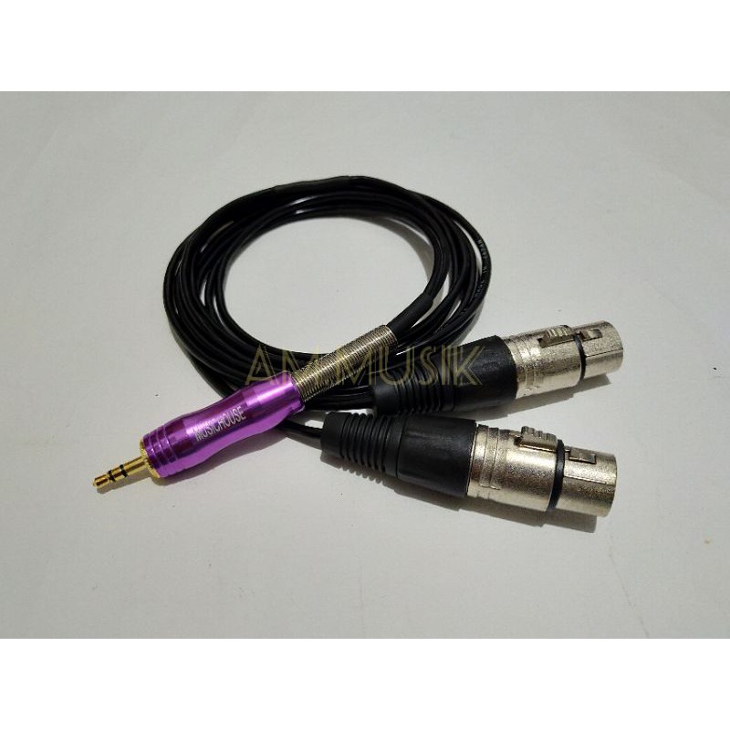 KABEL JACK MINI 3.5MM STEREO TO XLR XLR FEMALE 3 METER