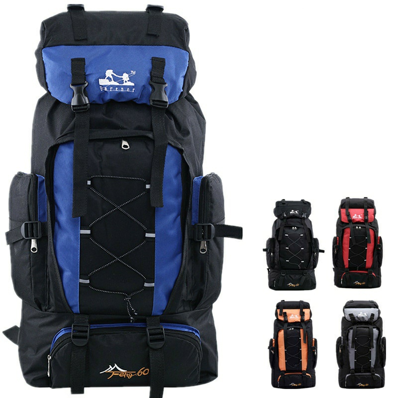 tas ransel 60L - 80L kapasitas besar tas sport outdoor hiking gunung camping travel bag laki-laki dan perempuan