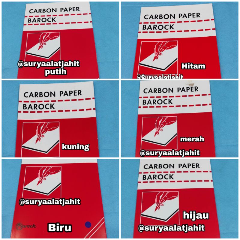 Karbon Paper jahit Barock @1Pak =rp.22.500/+/-50lembar