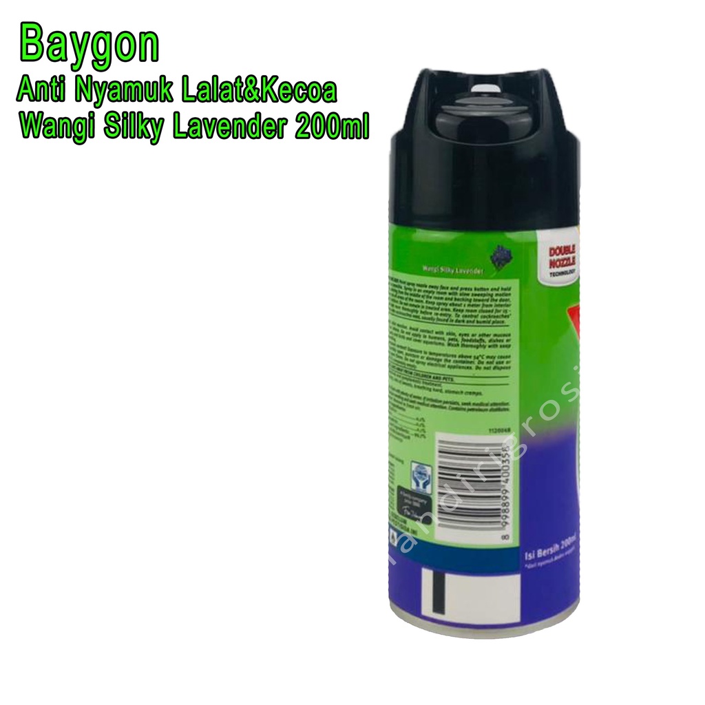 Anti Nyamuk Lalat&amp;Kecoa *Baygon * Wangi Silky Lavender *200ml