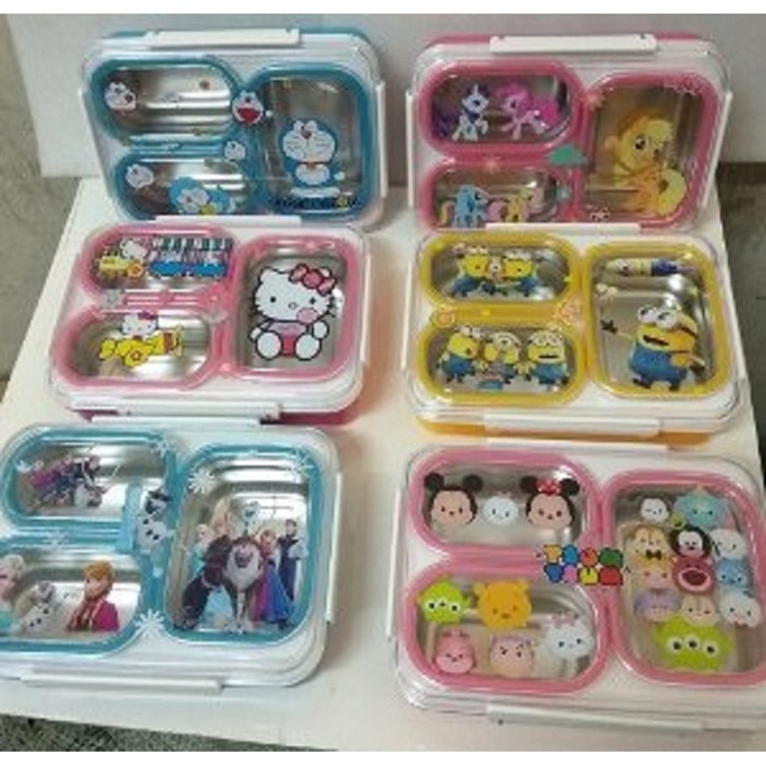 SH Lunch Box Kotak Makan Kartun Stainless HT 5907 | Shopee Indonesia