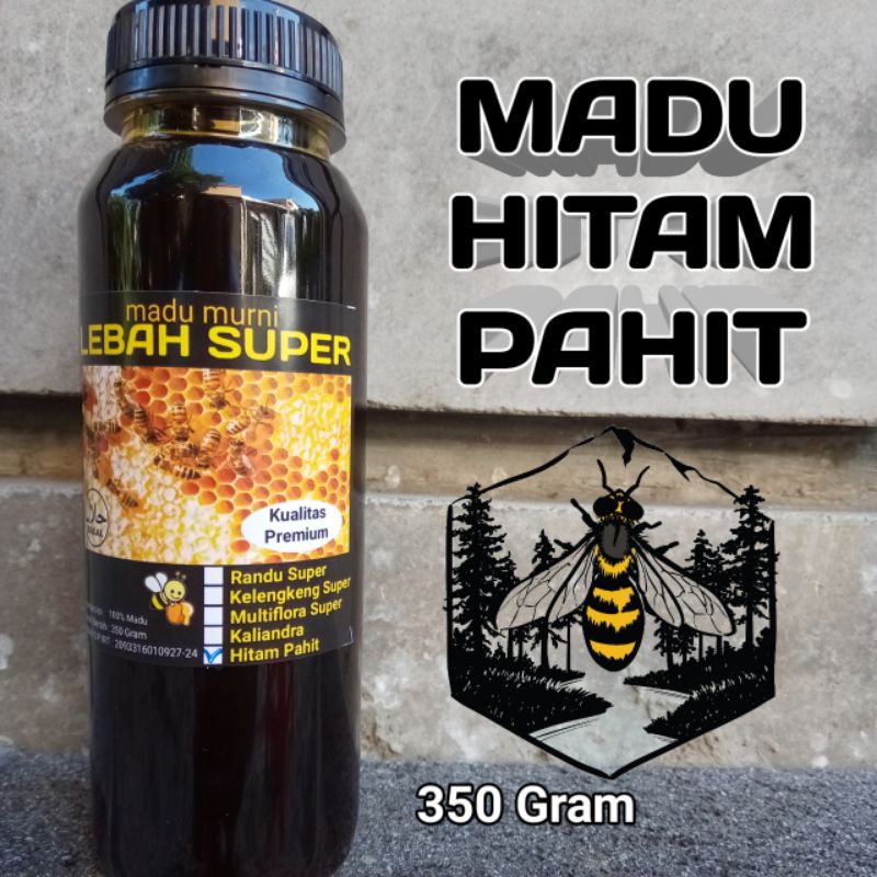 

MADU LEBAH SUPER, HITAM PAHIT 350 GRAM