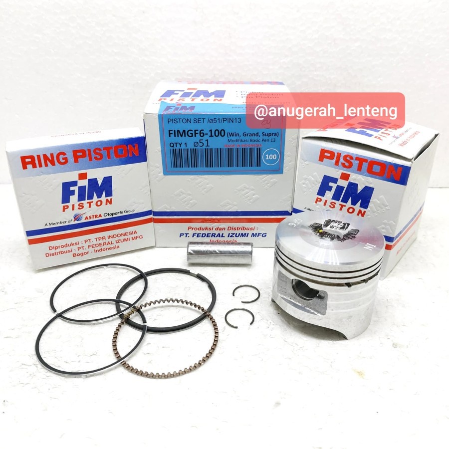 Piston Kit FIM FIMGF6 OS 100 1.00 (51) Honda Grand Win Supra