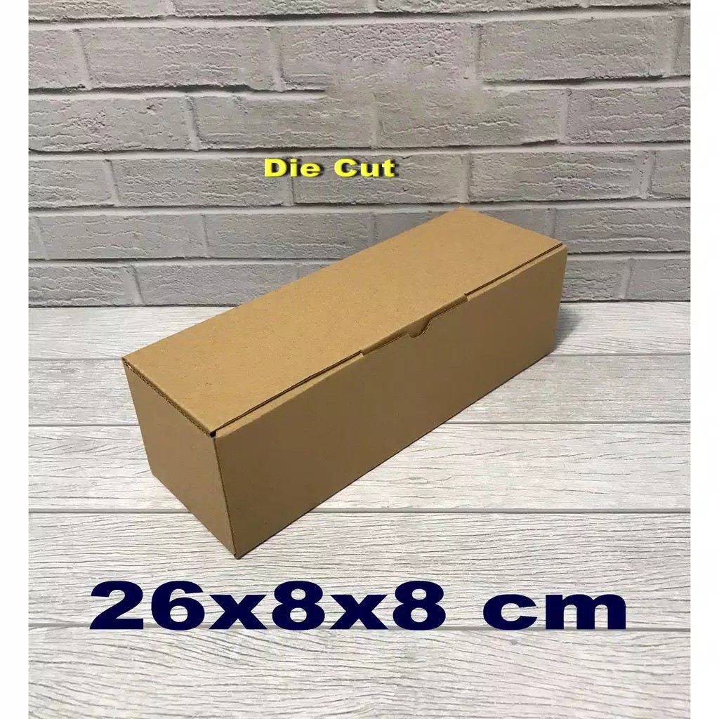 

Kardus 26 x 8 x 8 cm...Die Cut kotak untuk packing kue Bolu - souvenir -dll model box pizza