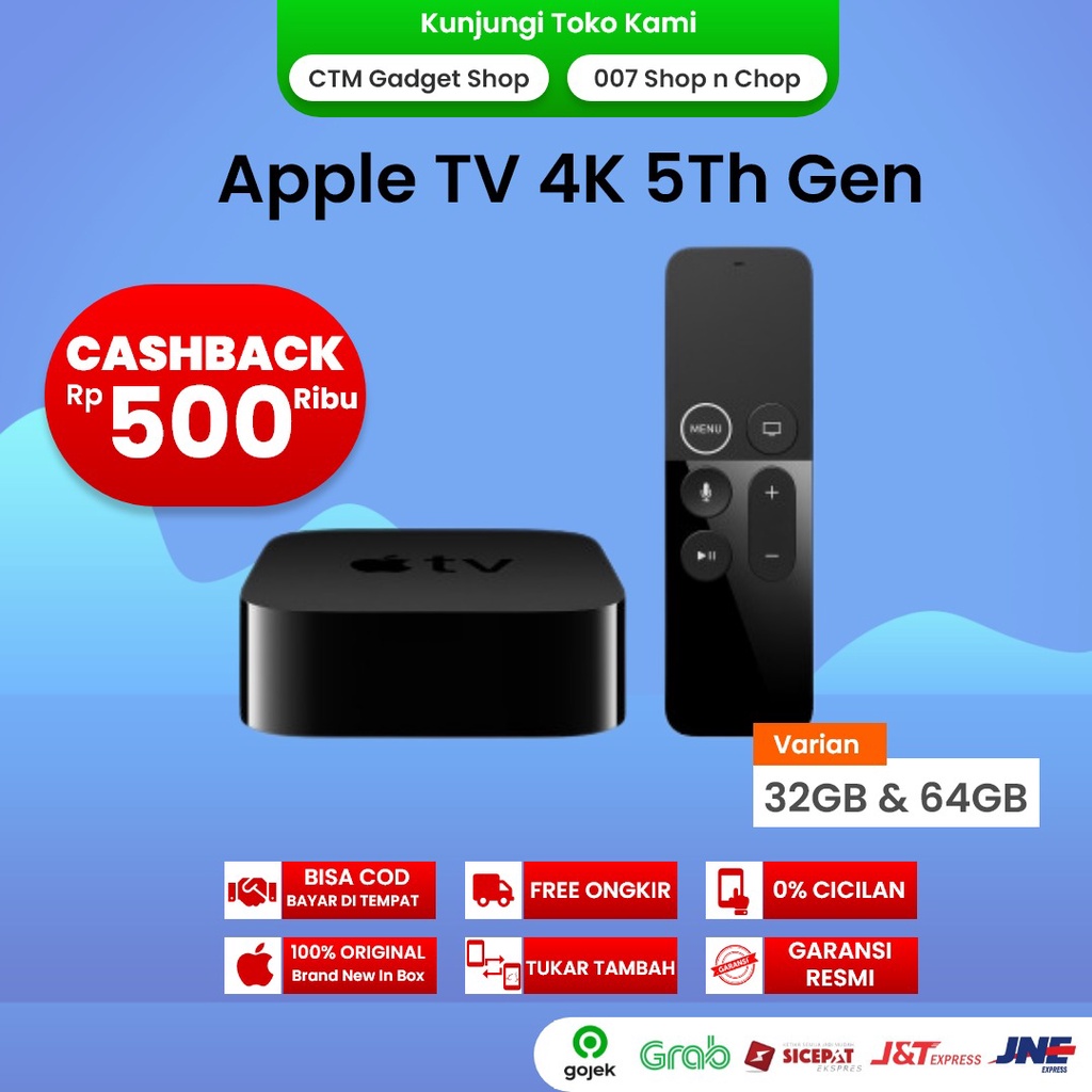 Jual Apple Tv 4K 5th Gen 32Gb, 64Gb - Garansi Resmi Apple 1 Tahun ...