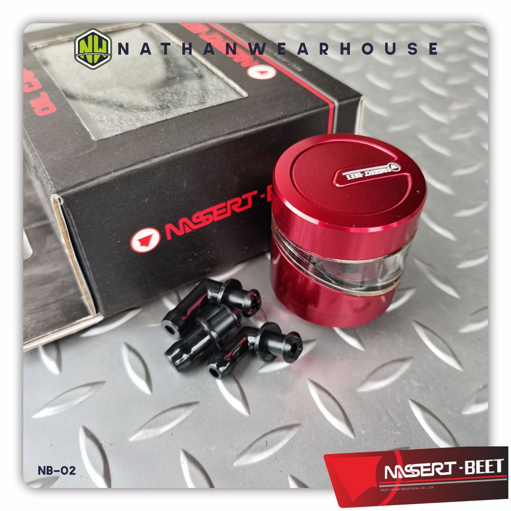 Tabung Minyak Rem Fluid Cap Oil Cup Full CNC Nassert Beet Replika Rizoma R15 R25 Ninja 150 250 CBR 2