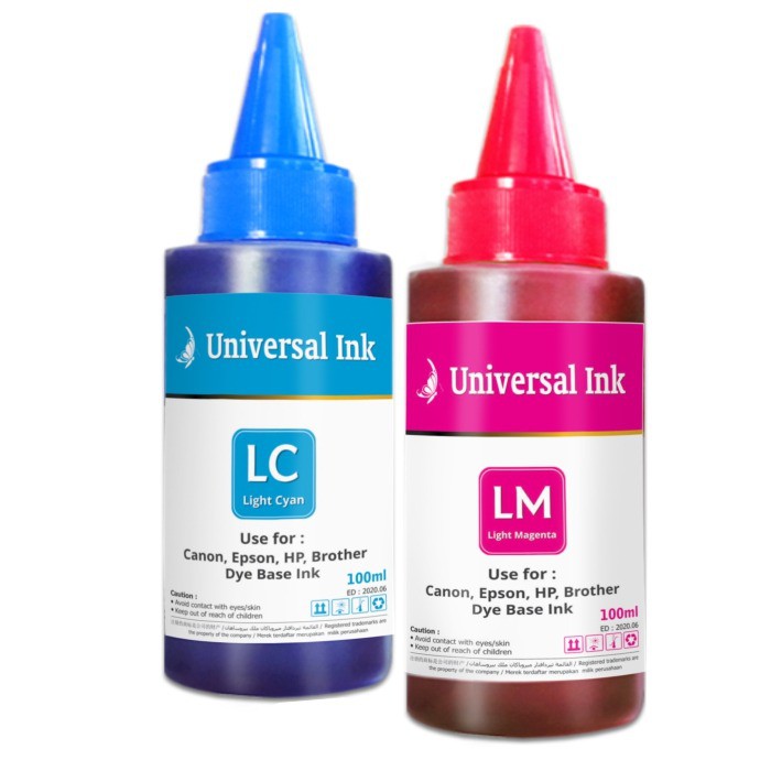 Tinta refill Isi ulang 100ml Light Magenta Universal Canon HP Epson Brothr