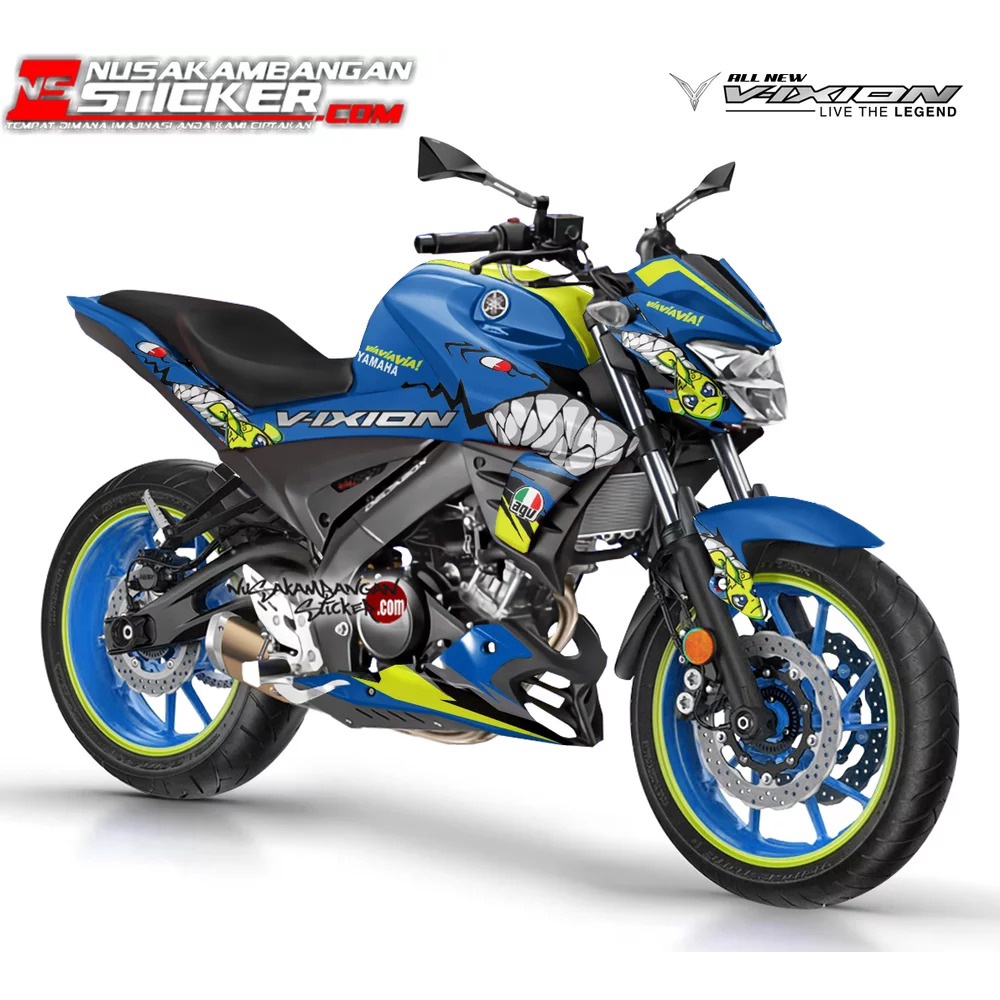 Stiker VIXION R SHARK BIRU VIAVIA