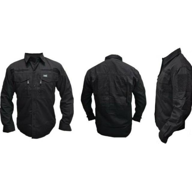 Kemeja Tactical Outdoor Bareskrim Panjang Hitam