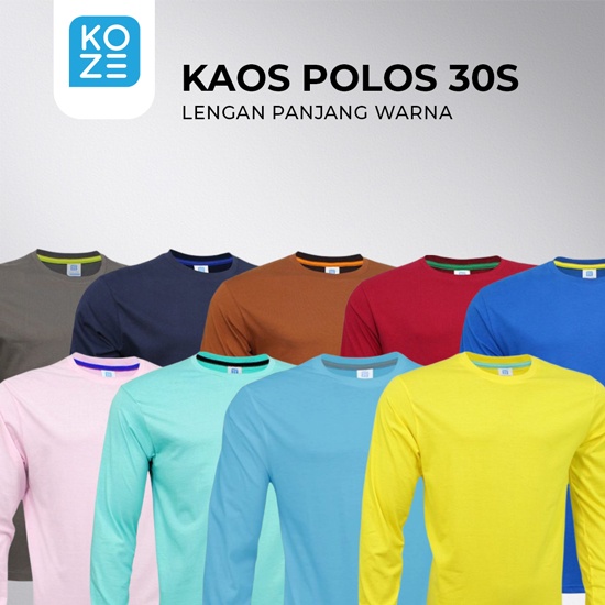 Kaos Polos KOZE 30s - Lengan Panjang