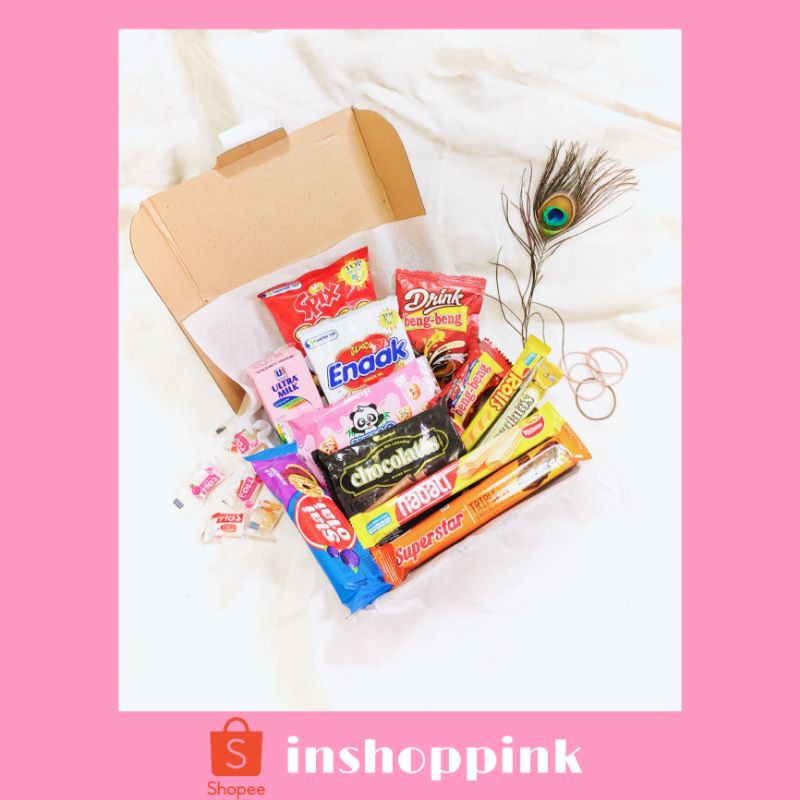 

Hampers 2 / Gift box / gift hadiah ulang tahun / gift kado Snack