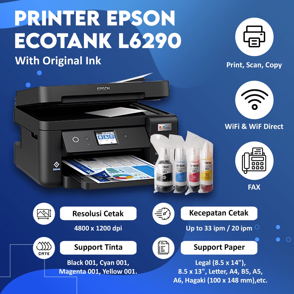 Printer Epsn L6290  Inktank  WiFi Duplex Fax Wireless Print Scan Copy